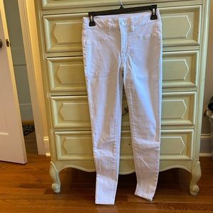 AEO white skinny jeans